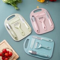 Bộ dao thớt 4 món làm bếp Nhật vỉ nhựa [BH: None]