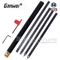 Bộ Dao Tiện Gỗ 5 Chi Tiết Cán Thép Kết Hợp Với Máy Tiện