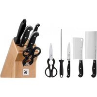 Bộ dao WMF Asia-Messerblock SPITZENKLASSE PLUS 6tlg (2 dao chặt) kèm giá để dao bằng gỗ