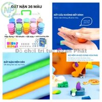 BỘ ĐẤT NẶN 36 màu kèm 60 khuôn đồ chơi sáng tạo cho bé