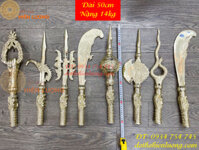 Bộ Đầu Binh Khí Bát Bửu Bằng Đồng Dài 50cm, Nặng 14kg/bộ