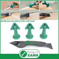Bộ đầu bơm keo silicone kiêm miết mạch kèm dụng cụ cạo sạch