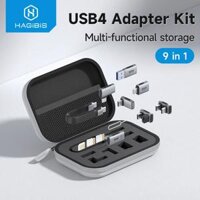 Bộ đầu chuyển Hagibis Multi USB C Adapter Kit Short USB4 Fast Charging Cable Set Storage Box USB to Type-c Compatible with Thunderbolt 4/3
