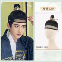 Bộ đầu đầy đủ Bộ tóc giả kiểu nhà Minh Khăn lưới nam một chiếc Hán phục nữ lười lau trán Bộ Tóc Giả Bộ Đầu Mũ cos phong cách cổ
