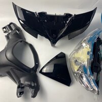 Bộ đầu đèn xe Jupiter MX (Mắt cáo) - Jupiter Gravita gồm 4 món: nhựa tam giác, ốp đầu ,gáy và pha đèn có bóng