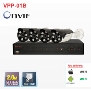 Bộ đầu ghi hình camera IP 4 kênh Công nghệ PLC Vantech VPP-01B
