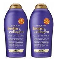 Bộ dầu gội Biotin Collagen Thick & Full OGX bản Mỹ, Dầu gội dưỡng mọc tóc suôn dày , mượt tóc , lưu hương lâu