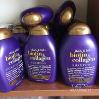 Bộ dầu gội, dầu xả chống rụng và kích thích mọc tóc Thick & Full Organix Biotin&Collagen (Mỹ)