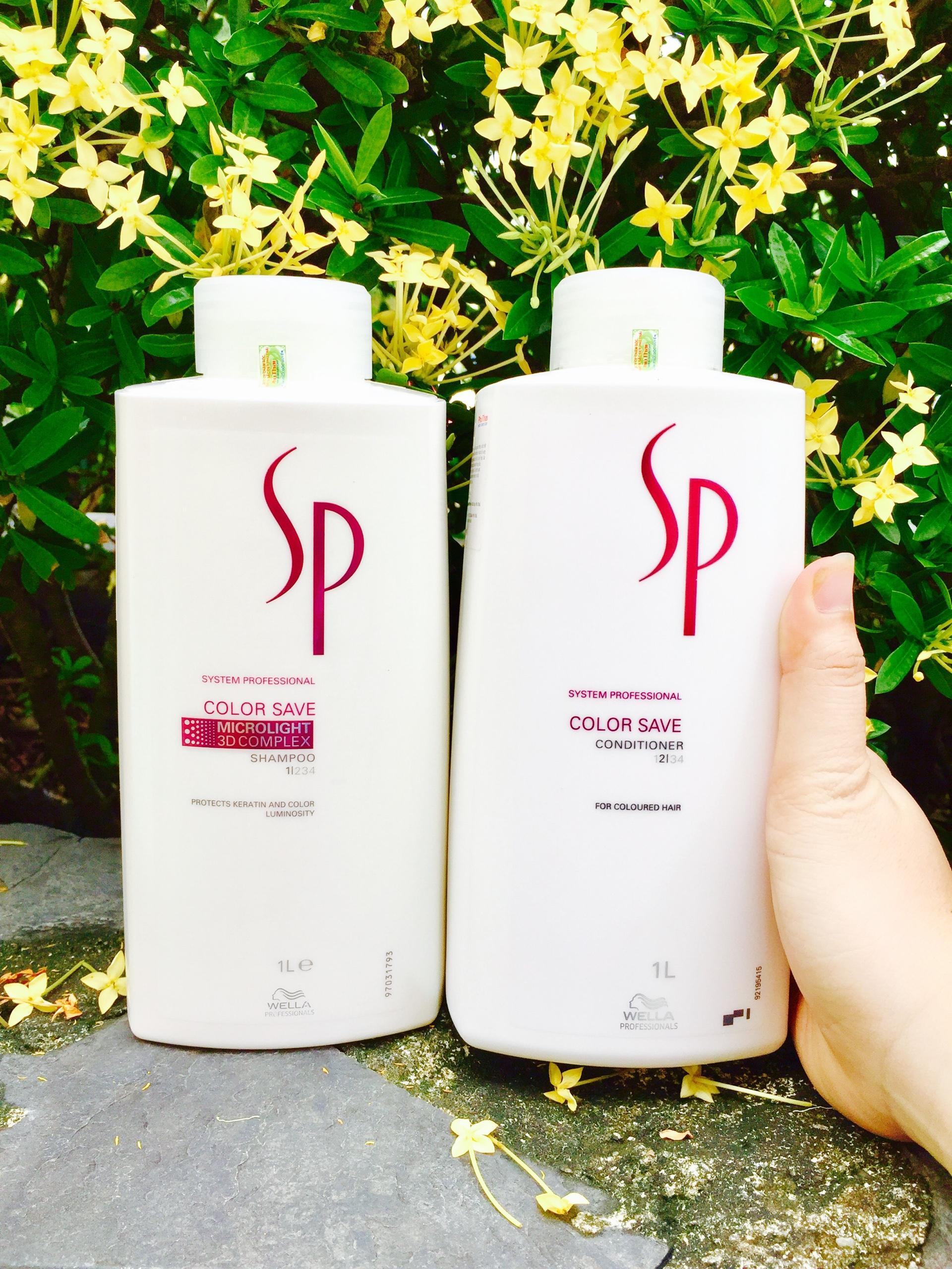 Bộ dầu gội giữ màu tóc nhuộm Wella SP Color Save Shampoo - 1000ml
