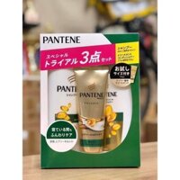 Bộ dầu gội Pantene Nhật Bản set 3 ( gội, xả , dưỡng)- nắp xanh lá cây và xanh dương