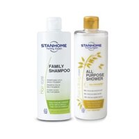 Bộ Dầu Gội, Sữa Tắm Không Xà Phòng Family Shampoo và All Purpose Shower Oat Stanhome