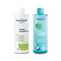 Bộ Dầu Gội, Sữa Tắm Không Xà Phòng Family Shampoo và All Purpose Shower Coco Stanhome