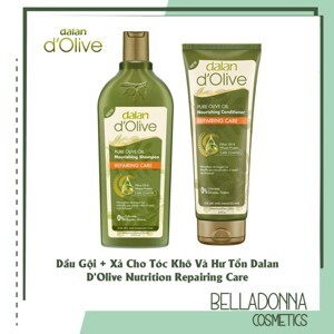 Bộ dầu gội và dầu xả oliu cho tóc khô và hư tổn Dalan D'Olive Nutrition Repairing Care