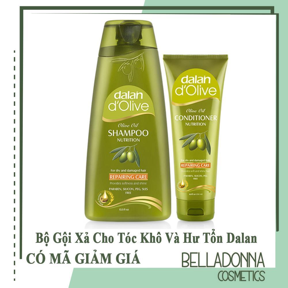 Bộ dầu gội và dầu xả oliu cho tóc khô và hư tổn Dalan D'Olive Nutrition Repairing Care