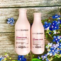 Bộ dầu gội xả chăm soc toc nhuôm Loreal Serie Expert A-OX Vitamino color radiance 300ml  200ml