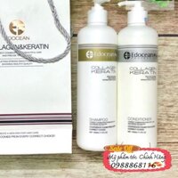 Bộ dầu gội xả Edocean Plus Collagen Keratin phục hồi mềm mượt ngăn rụng tóc 500mlx2 - Cặp