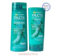 Bộ Dầu Gội, Xả Garnier Fructis Coco Water Xanh- Vàng