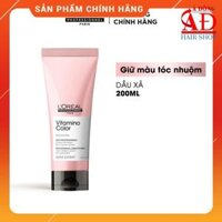 BỘ DẦU GỘI XẢ HẤP DƯỠNG GIỮ MÀU TÓC NHUỘM LOREAL PRO 2021 VITAMINO COLOR - DẦU XẢ 200ML