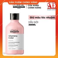 BỘ DẦU GỘI XẢ HẤP DƯỠNG GIỮ MÀU TÓC NHUỘM LOREAL PRO 2021 VITAMINO COLOR - DẦU GÔI 300ML