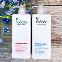 Bộ dầu gội xả hoàn hình SASABA Sasa Barbara slippery phục hồi siêu mượt tóc 800ml - CHAI VUÔNG