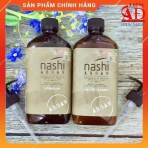 Bộ dầu gội xả Nashi Argan - 500ml, phục hồi tóc hư tổn siêu mềm mượt