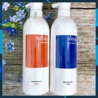 Bộ dầu gội xả SASABA Sasa Barbara slippery hoàn hình phục hồi siêu mượt tóc 800ml - CHAI TRÒN