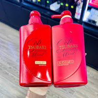 Bộ dầu gội xả Shiseido Tsubaki màu đỏ của Nhật Bản 490ml