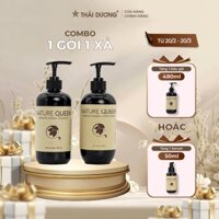 Bộ dầu gội xả thảo dược Nature Queen Premium - Nature Queen Premium herbal shampoo & conditioner (Hộp 2 chai x 480ml)