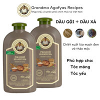 Bộ dầu gội, xả thảo mộc, lúa mạch đen cho tóc mỏng, yếu Grandmother Agafia 500ml