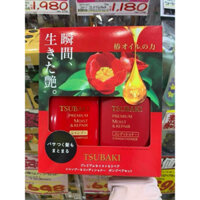 Bộ dầu gội xả tsubaki màu đỏ