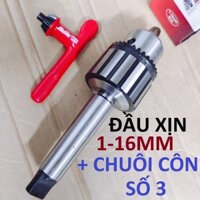 Bộ đầu kẹp mũi khoan 1-16mm JIEHE cao cấp + chuôi côn MT3