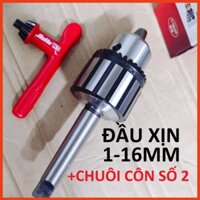 Bộ đầu kẹp mũi khoan 1-16mm JIEHE cao cấp + chuôi côn MT2