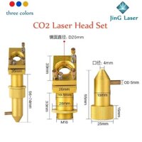 Bộ Đầu laser co2 12mm 18 focus & Giá Đỡ 20mm mo si Cho Máy Chiếu laser 4060 k40
