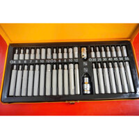 Bộ đầu lục giác hoa thị 40 chi tiết hãng TOLSEN 20385, thép siêu cứng, bộ đầu vít đóng, lục giác, bake, dẹp