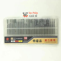 Bộ đầu mài kim cương 30 chi tiết dùng máy khoan mài khắc mini - mũi mài đá mài răng sứ chân cán 2ly ❤️freeship❤️