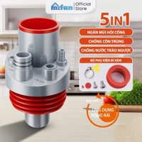 Bộ Đầu Nối Ống Thoát Nước 5 in 1 MIFAN - Ngăn Mùi, Chống Côn Trùng, Chặn Nước Trào Ngược - Phù Hợp Bồn Rửa Bát, Máy Giặt