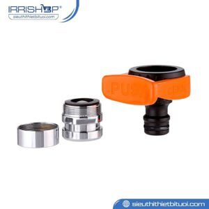 Bộ đầu nối vòi nước lavabo ren ngoài 22mm, ren trong 24mm ra đầu nối nhanh Claber 8587