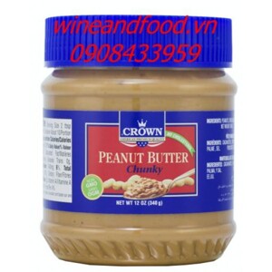 Bơ đậu phộng Chunky Crown 340g