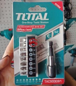 Bộ đầu tua vít Total TACSD3091 (9 chi tiết)