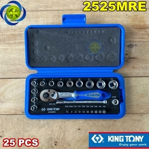 Bộ đầu tuýp 1/4 inch 25 chi tiết Kingtony 2525MRE