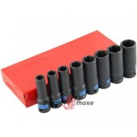 Bộ đầu tuýp dài 1/2 lục giác đen Kingtony 4410mp - 8 Chi tiết 12 ,13 ,14 ,17 ,19 ,21 ,22 ,23mm - Bộ đầu khẩu vặn ốc dài