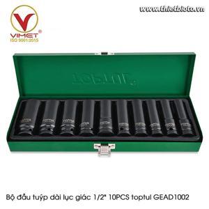 Bộ đầu tuýp dài lục giác toptul GEAD1002, 1/2 inch 10 món
