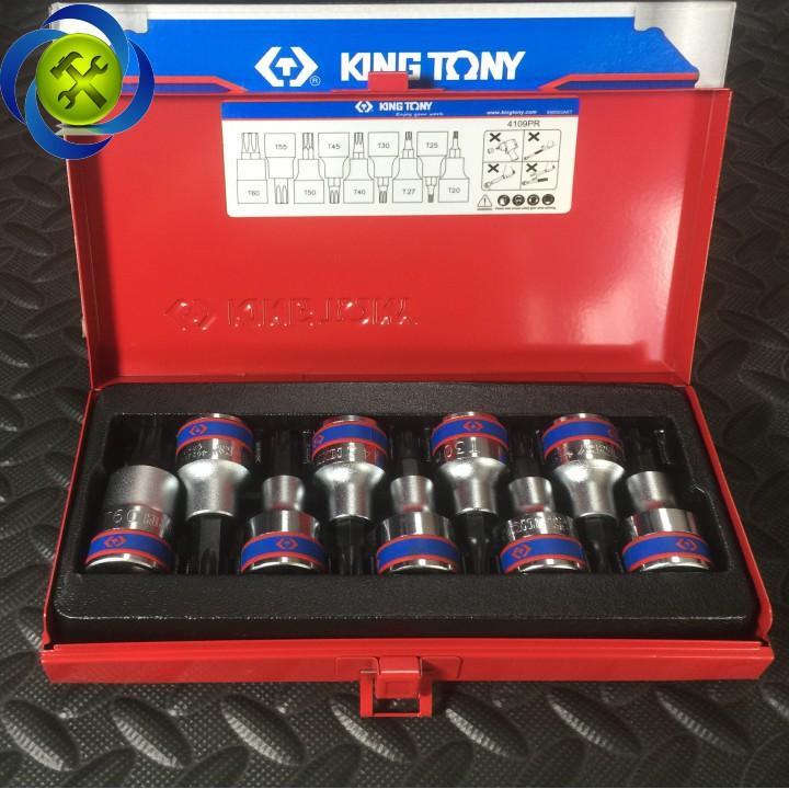 Bộ đầu tuýp lục giác 9 chi tiết Kingtony 4109PR - 1/2"