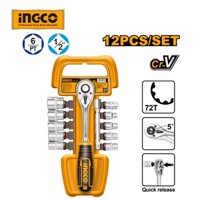 Bộ đầu tuýp và cần siết 12 chiếc 1/2" HKTS12122