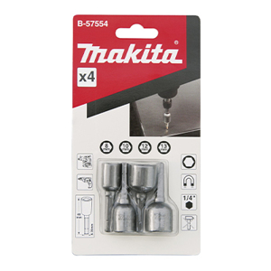 Bộ đầu tuýp vặn vít 4 cái Makita B-57554