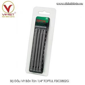 Bộ đầu vít  bắn tôn 4món đầu bake PH2x150mm Toptul FSIC0802G