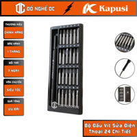 Bộ Đầu Vít, Bộ Mũi Vít Tua Vít Sửa Điện Thoại 24 Chi Tiết K-6024 Kapusi Nhật Bản Thép cao cấp dùng để tháo lắp, sửa chữa