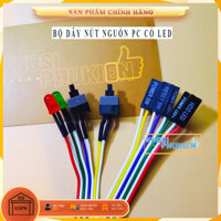 Bộ dây bao gồm 2 nút nguồn power, reset có đèn led chống cháy – hàng tốt – Công tắc power sw reset sw kèm led dây dài