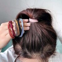 Bộ dây buộc tóc bốn sợi màu đen gồm 4 cái