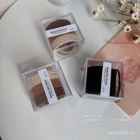 Bộ dây buộc tóc Brown Series Ins, hộp bền, dây buộc tóc đuôi ngựa thanh lịch, dây buộc tóc cá tính cho phụ nữ